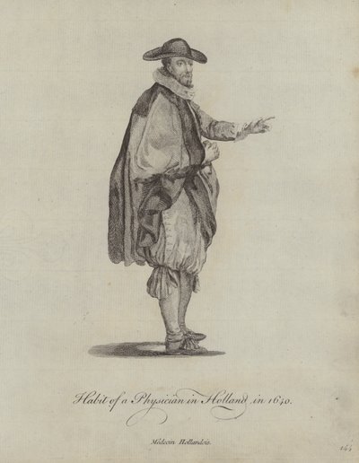 Traje de un Médico en Holanda en 1640 de English School